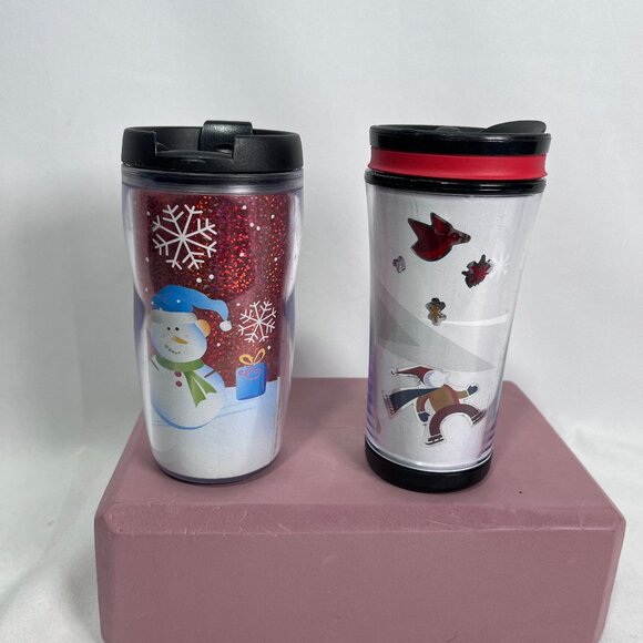 ⭐️ Pair of Cute Starbucks 8Fl.Oz Hot Beverage insulated Mini Tumbler Cups - Picture 2 of 7
